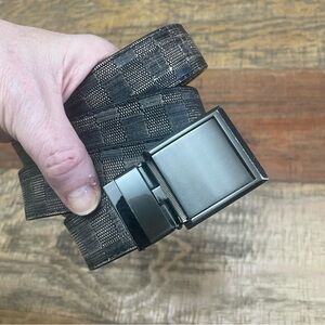 SlideBelts Leather Belt patterned checkered size 30-46